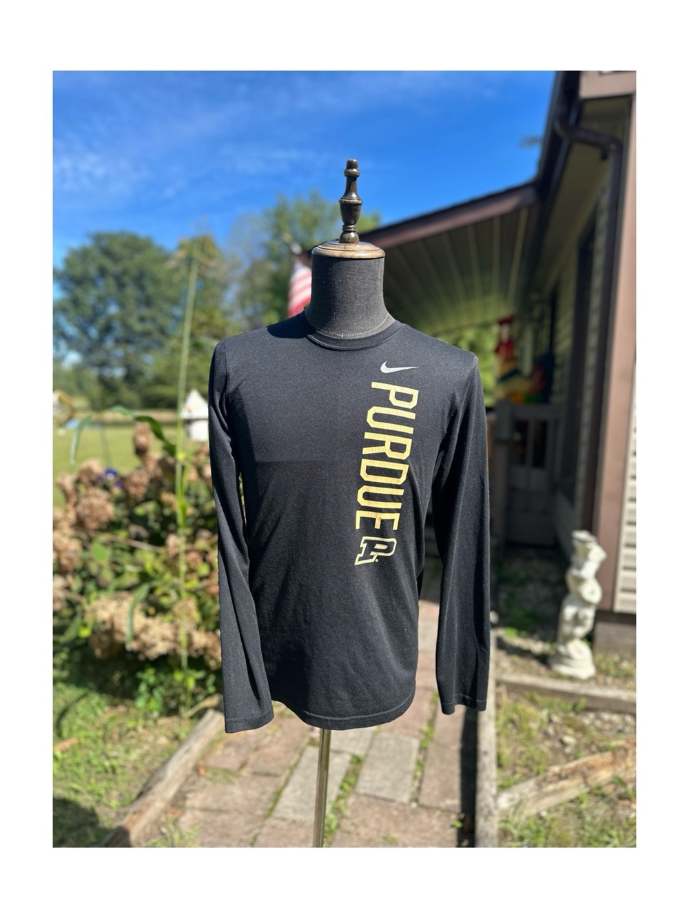 Nike Purdue Men's Long-Sleeve Performance Shirt Size Small- Black/Gold